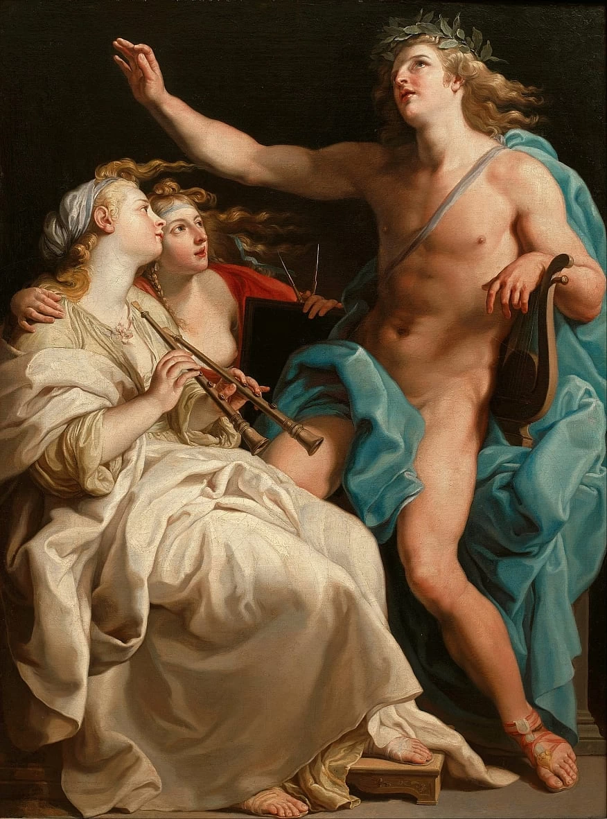 Apollo, la musica e la geometria - Batoni Pompeo